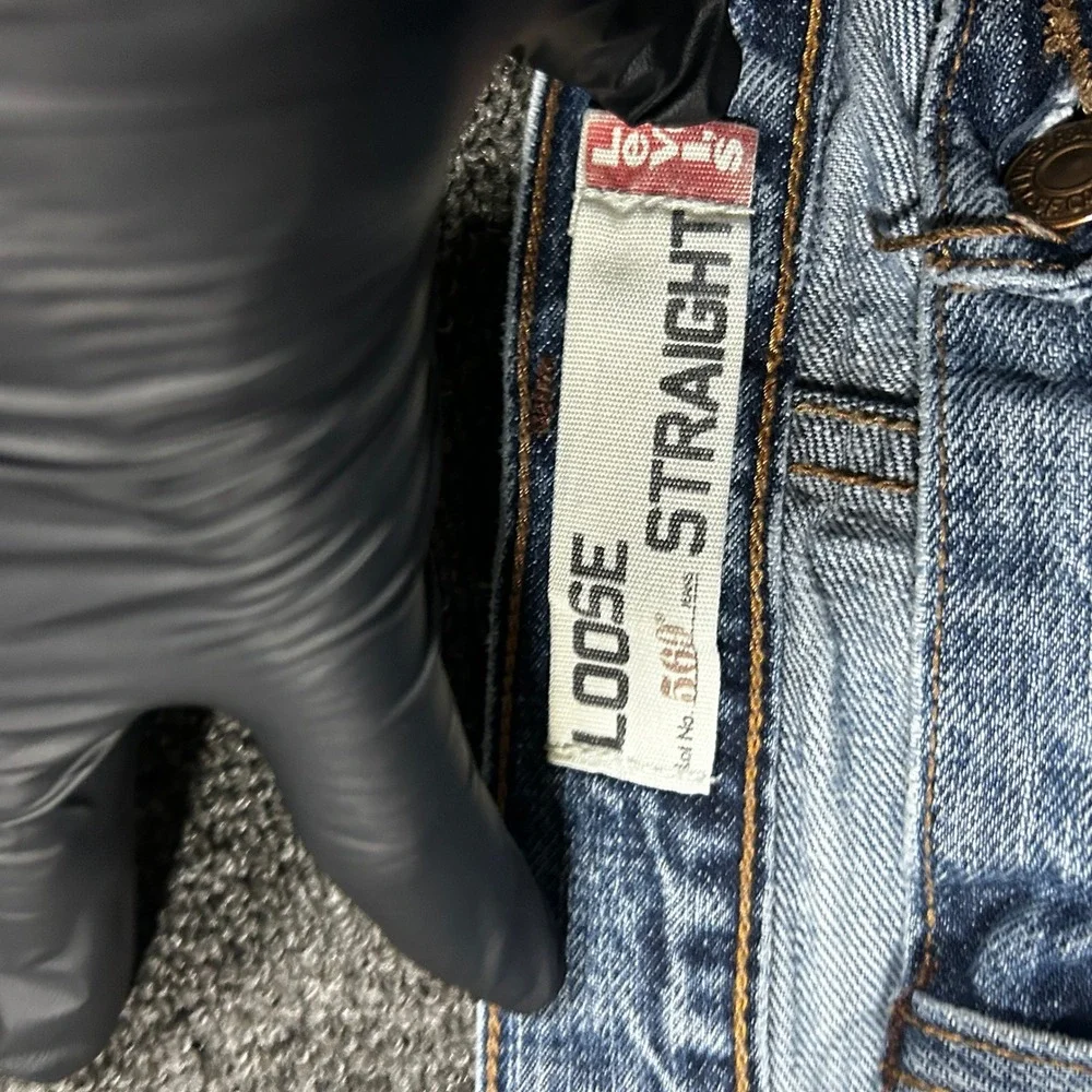 Levis 569 Loose Straight Jeans Mens 36x32 Blue Excellent Medium Wash Baggy Denim